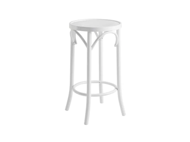Bentwood Stool   White .jpg