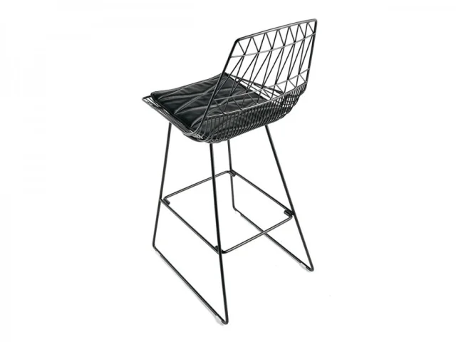 Cleo High Stool   Black   Black Cushion.jpg