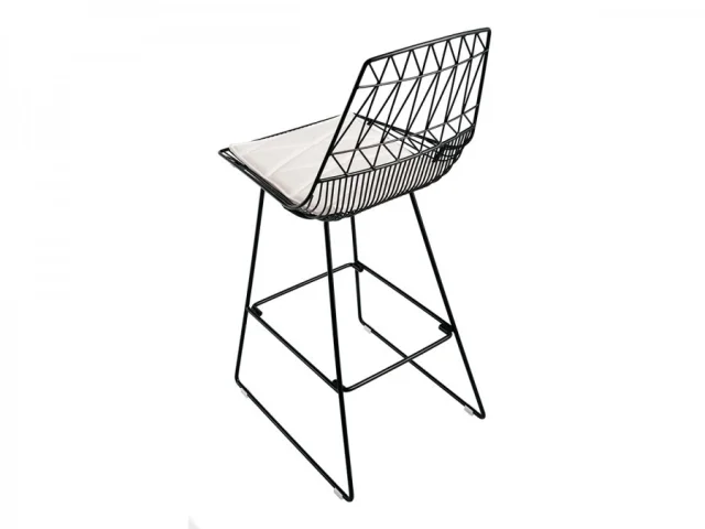 Cleo High Stool   Black   White Cushion.jpg