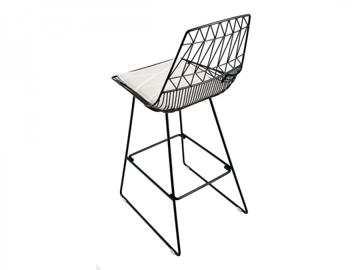 Cleo High Stool   Black   White Cushion.jpg