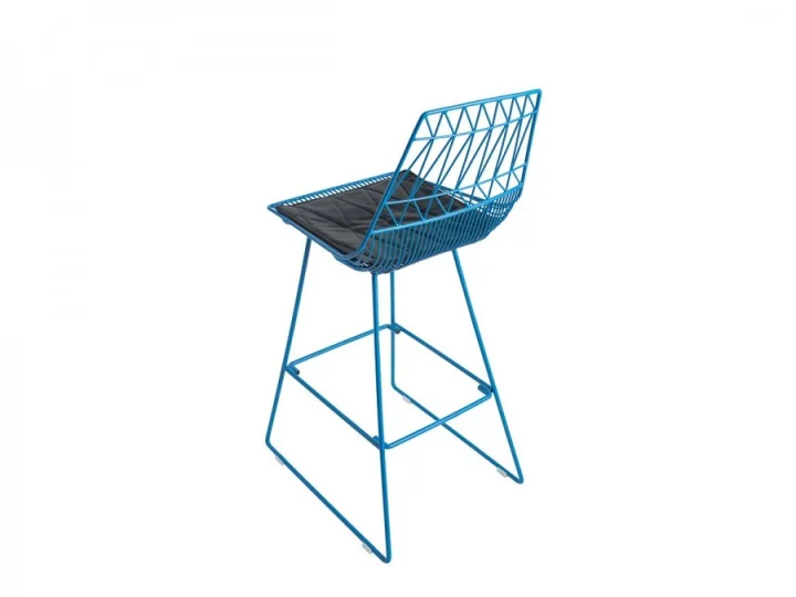 Cleo High Stool   Blue   Black Cushion .jpg