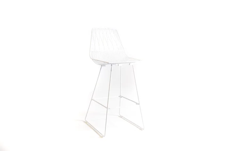 Cleo High Stool   White .jpg