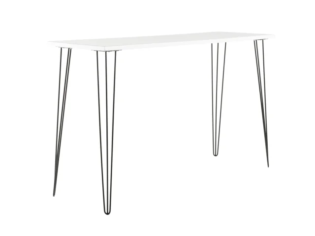 Hairpin High Bar Rectangle   White   Black Legs.jpg