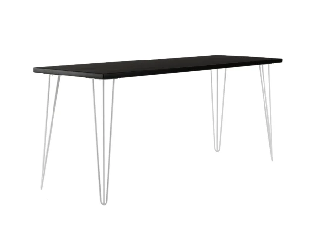 Hairpin Rectabgle Cafe Table  Black   White Legs.jpg