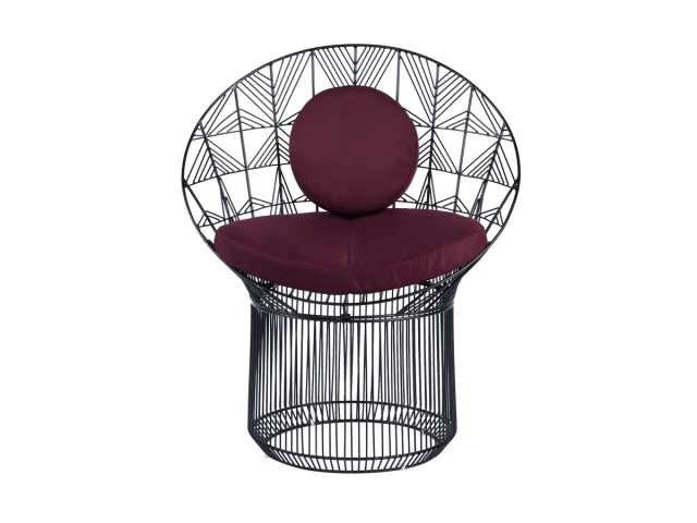 Jagger Chair Black   Maroon Cushion.jpg