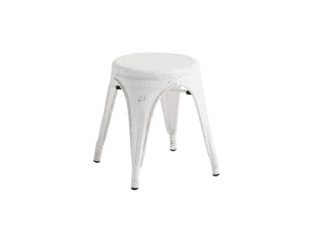 Mesh Tolix Stool   White .jpg