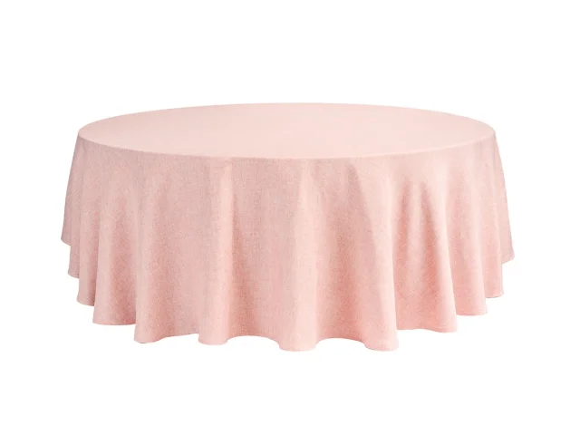 Premium Weave Round Tablecloth   Blush Pink .jpg