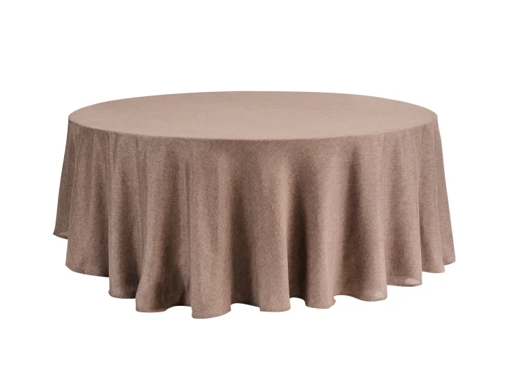 Premium Weave Round Tablecloth   Hazelnut .jpg