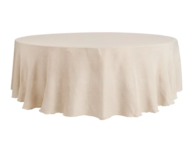 Premium Weave Round Tablecloth   Natural.jpg