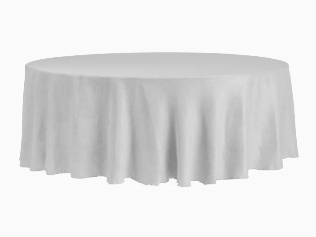Premium Weave Round Tablecloth   Shadow Grey.jpg
