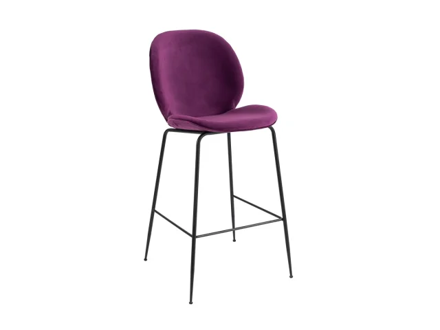 Zara High Stool (black Legs)   Burgundy.jpg