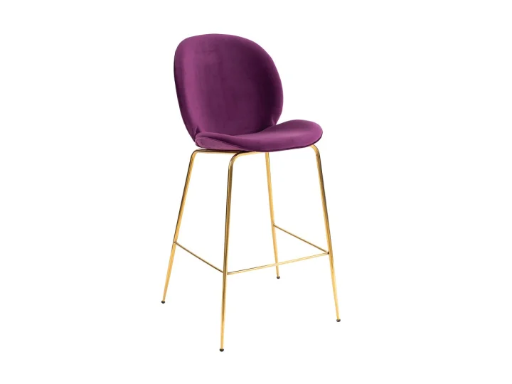 Zara High Stool (gold Legs)   Burgundy.jpg