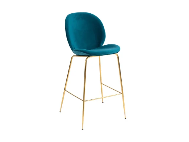 Zara High Stool (gold Legs)   Emerald.jpg