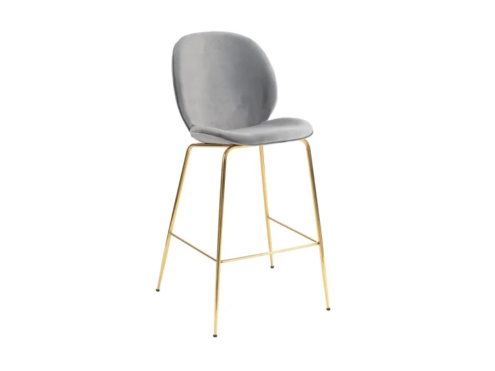 Zara High Stool (gold Legs)   Grey .jpg