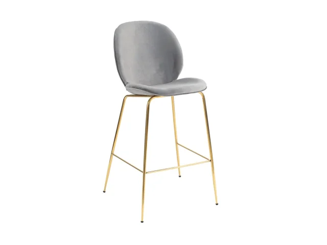 Zara High Stool (gold Legs)   Grey .jpg
