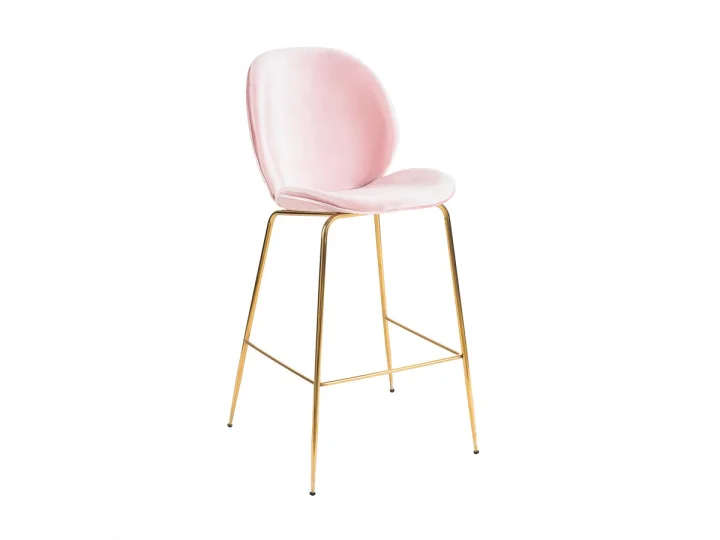 Zara High Stool (gold Legs)   Pink .jpg
