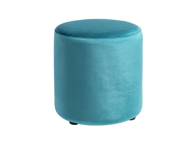 Zara Velvet Ottomon   Blue .jpg