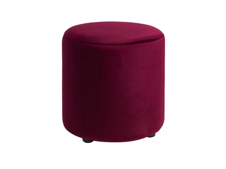 Zara Velvet Ottomon   Burgundy .jpg