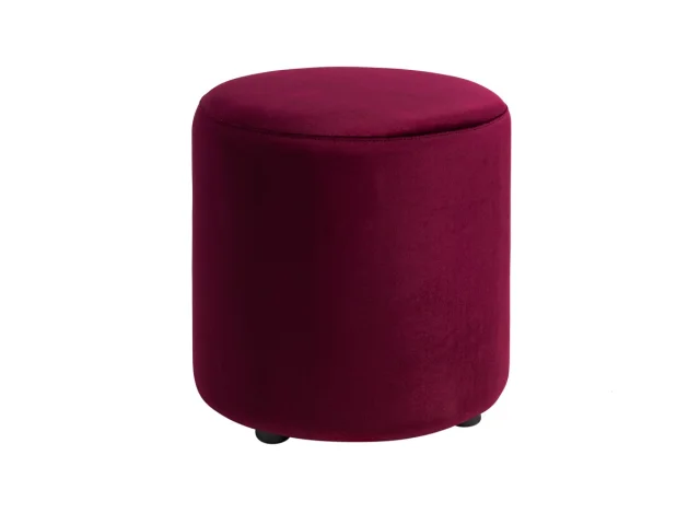 Zara Velvet Ottomon   Burgundy .jpg